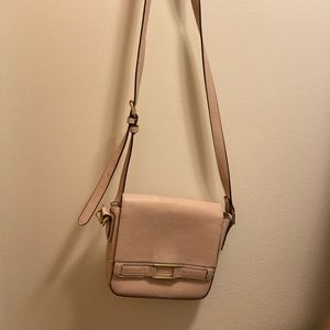 Merona pink/cream crossbody bag.